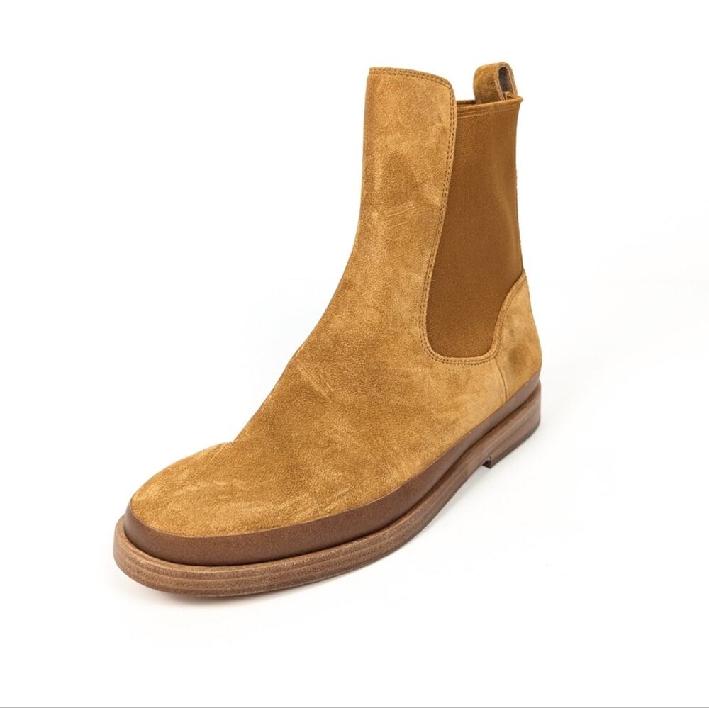 Vince Tan Cecyl Leather Suede Bootie Size 6.5